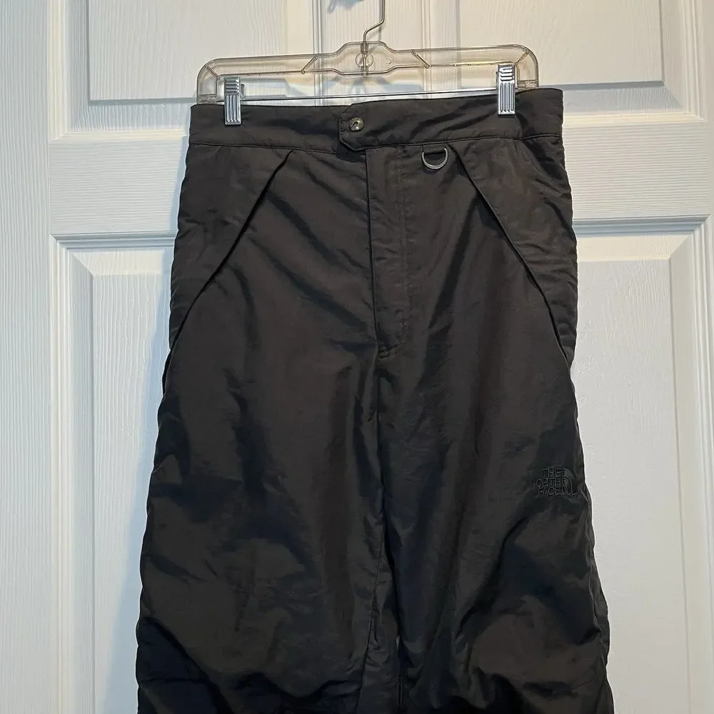 VINTAGE North Face FULL LENGTH SIDE ZIP Insulated Snow Pants Medium Black